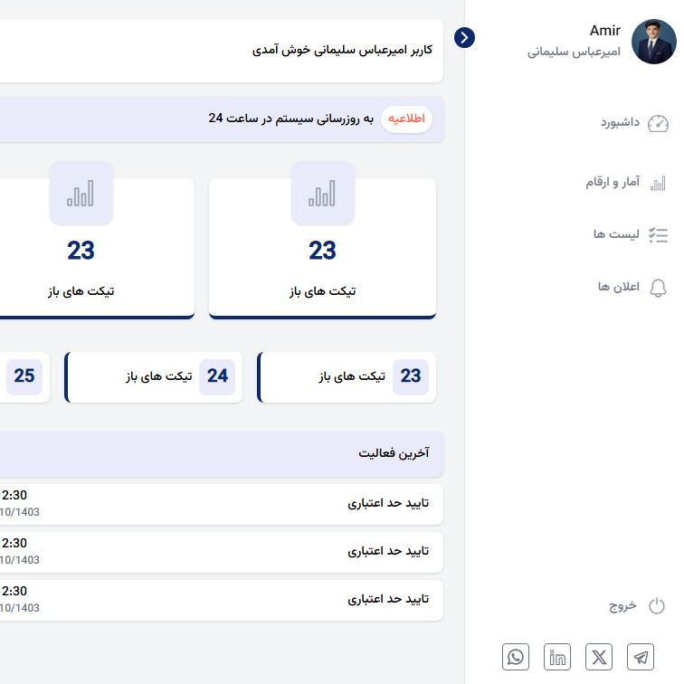 پنل مدیریتی دندانپزشکی